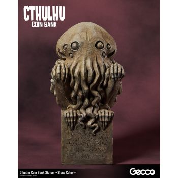 CTHULHU COIN BANK STATUE STONE COLOR