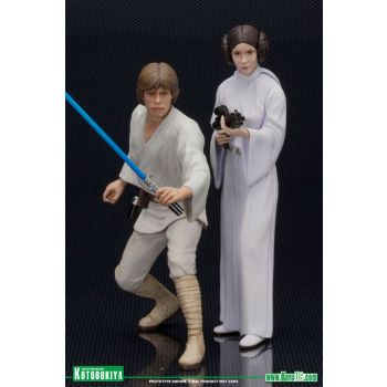 STAR WARS LUKE SKYWALKER & PRINCESS LEIA ARTFX+ STATUE