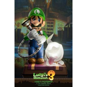 LUIGI'S MANSION 3 - LUIGI & POLTERPUP 9'' PVC PAINTED STATUE COLLECTOR'S EDITION