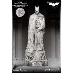 THE DARK KNIGHT MEMORIAL STATUE WHITE FAUX MARBLE TEXTURE EDITION