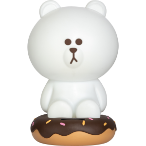 LINE FRIENDS SERIES BROWN'S DONUT PIGGY BANK W/ LIGHT UP FUNCTION