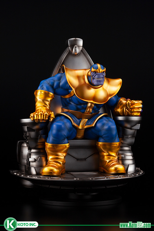 marvel thanos on space throne fine art statue